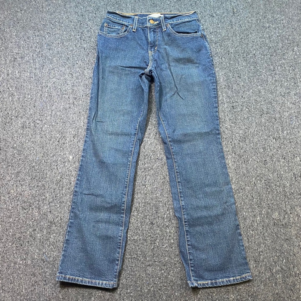 Levi 550 Relaxed Bootcut Jeans Sz 2M Womens Blue Grunge Y2K Stretch Denim
